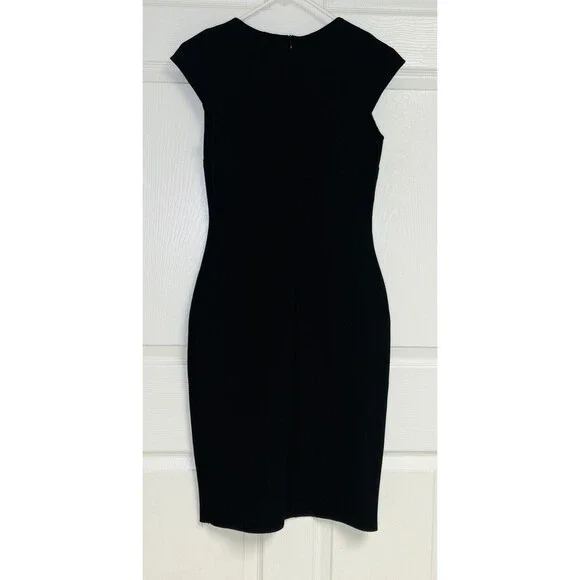 Zara Woman Basic Sleeveless Black Unlined Sheath Dress Small Pullover V-neck - Picture 2 of 9